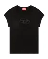 Diesel T-angie T-shirt In Stretch Cotton In Black