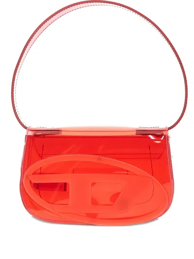 DIESEL 1DR LOGO-PLAQUE SHOULDER BAG