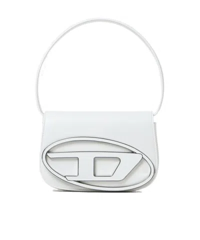 Diesel 1dr Leather Shoulder Bag In Metallic