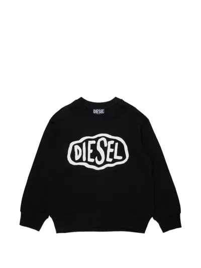 Diesel Kids' Logo Sweatshirt In Black