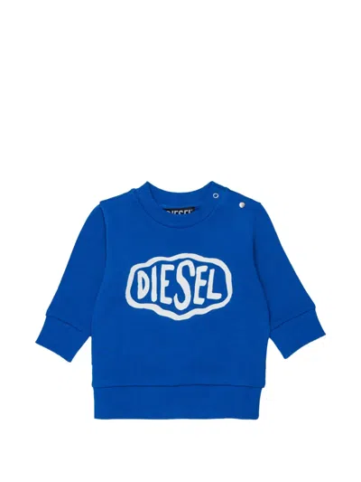 Diesel Babies' Logo Sweatshirt In Blue