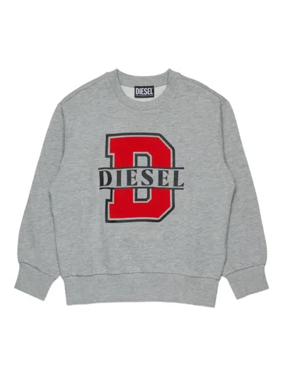 Diesel Kids' Logo Sweatshirt In Gray