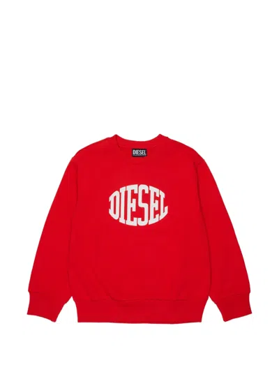 Diesel Kids' Logo Sweatshirt In Red