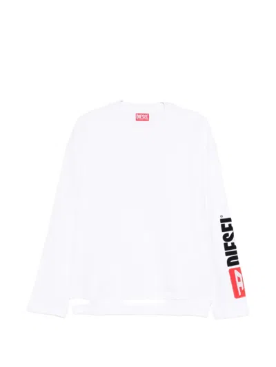 Diesel Logo Sweatshirt In White