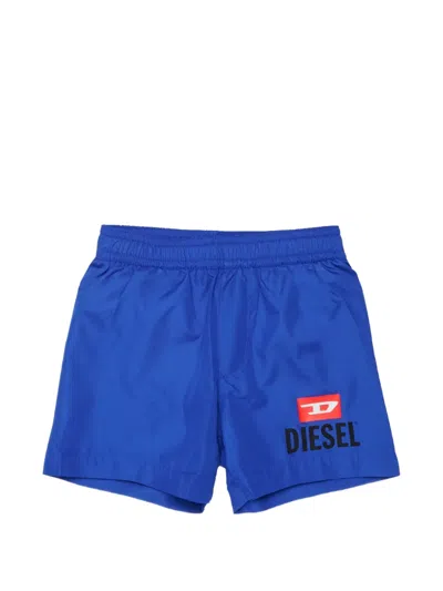 Diesel Babies' Logo Swim Shorts In Blue