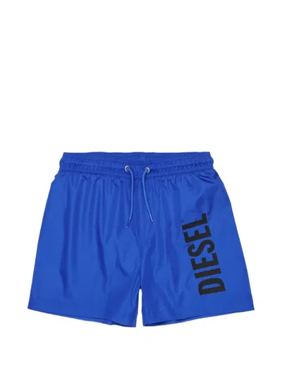 Diesel Kids' Logo Swim Shorts In Blue