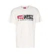 Diesel Crewneck Graphic Print T-shirt With Velvet Logo In White