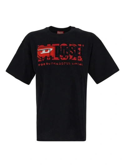 Diesel Logo T-shirt In Black