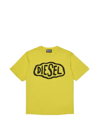 Diesel Kids' Logo T-shirt In Green