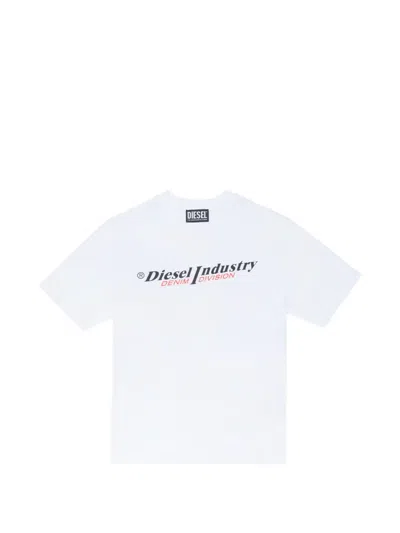 Diesel Kids' Logo T-shirt In White