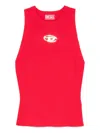 Diesel Logo Tank Top In Red