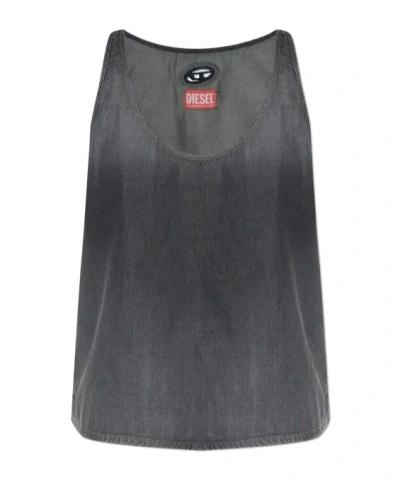 Diesel Logo Tank Top In Black