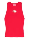 Diesel Logo Tank Top In Red