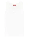 Diesel Women Logo Cotton Tank Top In White