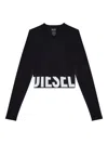Diesel Women Logo Top In Black