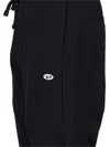 Diesel Cotton Joggers With Applied Logo In Nero