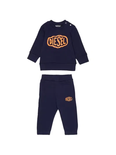 Diesel Babies' Logo Tracksuit Set In Blue
