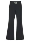 Diesel Women P-erseus Wool Blend Trousers In Black