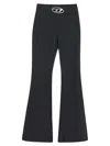 Diesel Women P-erseus Wool Blend Trousers In Black