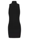 Diesel Logo Turtleneck Mini Dress In Black