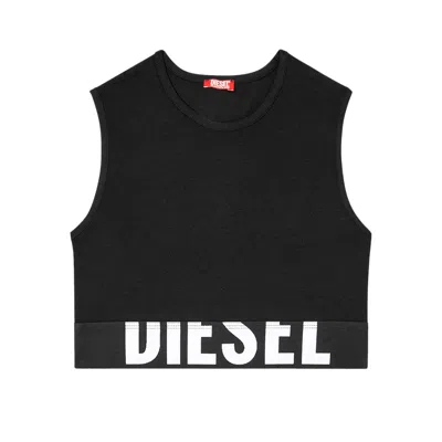 Diesel Logo Underband Tank Top In Black