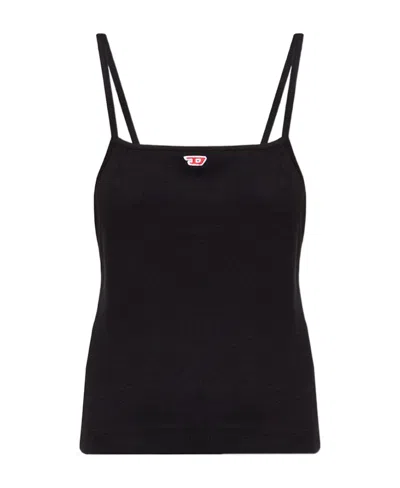 Diesel Logo Vest In Black