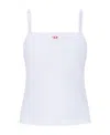 Diesel Cami Top With Embroidered D Patch In White