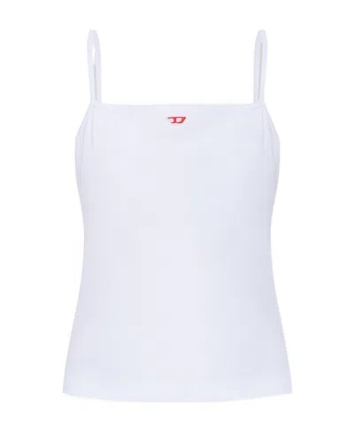 Diesel Cami Top With Embroidered D Patch In White
