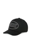 Diesel Logo Visor Baseball Cap In Black