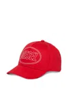 Diesel Logo Visor Baseball Cap In Red