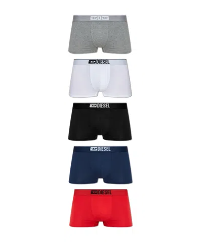Diesel Logo Waistband Boxer Briefs In Multi