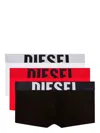 Diesel Logo-waistband Boxer Briefs (pack Of Three) In Red