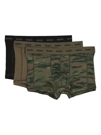 Diesel Logo-waistband Boxer Shorts (pack Of Three) In Multi
