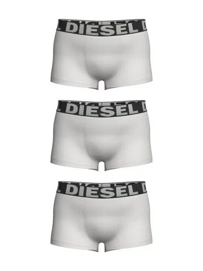Diesel Kids' Logo-waistband Boxers (pack Of Three) In 白色