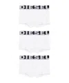 Diesel Umbx-uparrythreepack-dsl Und Short  Branded Jersey Boxer Shorts - 3 Pairs In White
