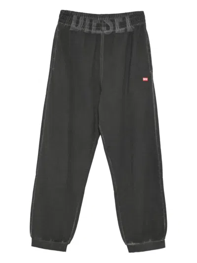 DIESEL LOGO-WAISTBAND COTTON TRACK PANTS
