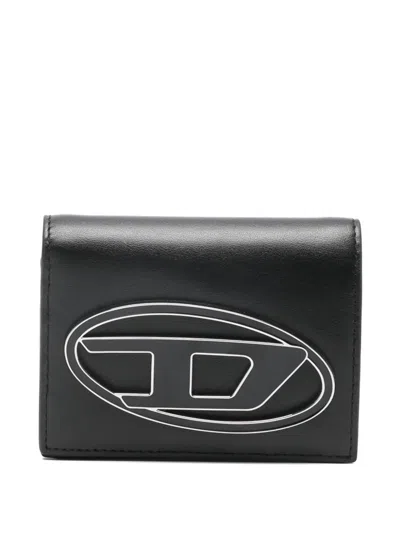 Diesel Logo Wallet In Black