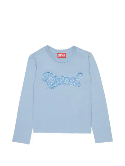 Diesel Kids' T-shirt With Logo In Blue
