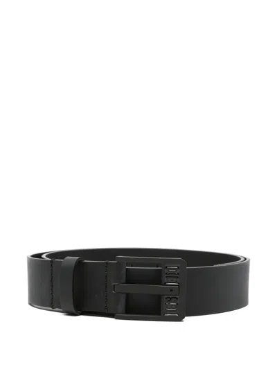 Diesel Logo-buckle Belt In Transparent