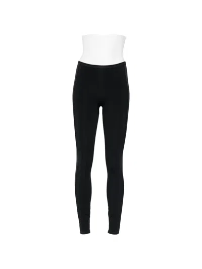 Diesel Logo-detail Leggings In Black