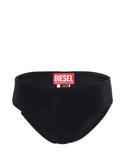 Diesel Kids' Logo-detail Swim Trunks In Black