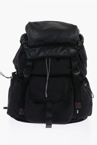 Diesel Logoed Utlt Backpack With Outer Pockets In Black | ModeSens