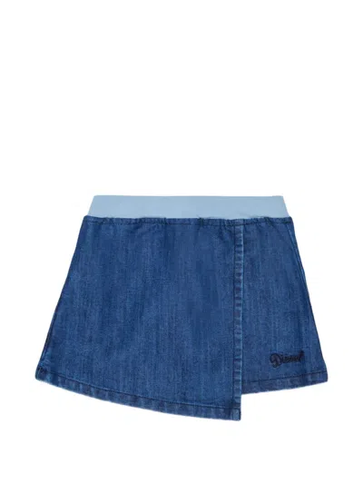 Diesel Babies' Logo-embroidered Asymmetric Skirt In Blue