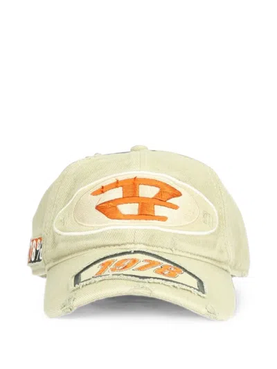 Diesel Logo-embroidered Baseball Cap In Neutral