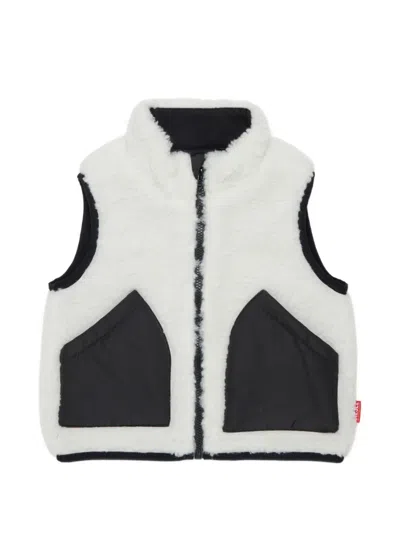Diesel Babies' Logo-embroidered Gilet In White