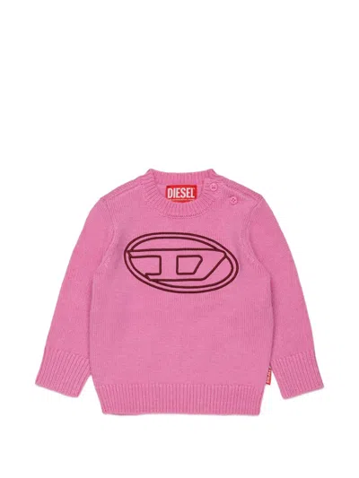 Diesel Babies' Logo-embroidered Sweater In Pink