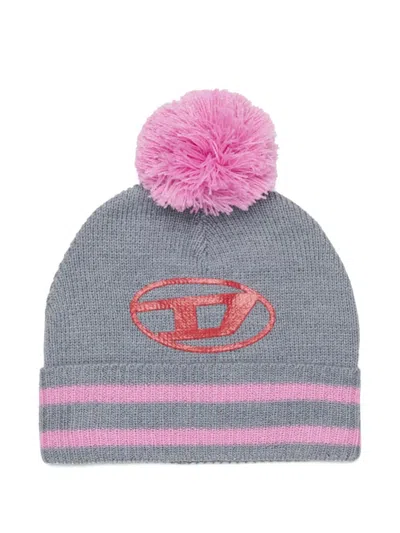 Diesel Babies' Logo-intarsia Beanie Hat In Gray