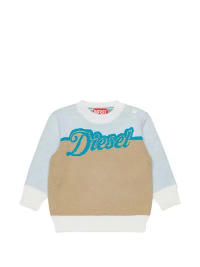 Diesel Babies' Logo-intarsia Sweater In Multi
