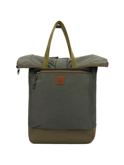 Diesel Logo-patch Backpack In Green