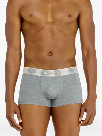 Diesel Logo-patch Boxers (set Of Three) In Gray